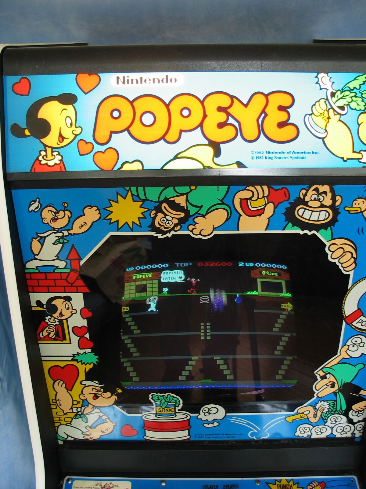 Nintendo Popeye upright arcade machine - $400 wire harness parts 